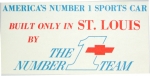 13622 PROMOTIONAL CARD-AMERICA'S NO.1 SPORTS CAR BUILT IN ST. LOUIS BY THE NO.1 TEAM-68