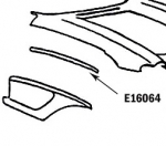 E16064 BONDING STRIP-FENDER-PRESS MOLDED-WHITE-RIGHT HAND-58-61
