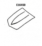 E16450 HOOD-SKIN-STANDARD SMALL BLOCK-HAND LAYUP-BLACK-68-72
