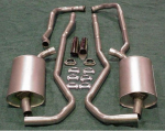 E20081 EXHAUST SYSTEM-STAINLESS STEEL-2 TO 2.5 INCH-SMALL BLOCK-AUTOMATIC-68-72