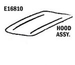 E16810 HOOD-ASSEMBLY-HAND LAYUP-SMOOTH INSIDE-59-62