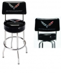 E17219 STOOL-C7 CORVETTE STINGRAY COUNTER STOOL WITH BACK-3 HEIGHTS