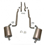 E20021 EXHAUST SYSTEM-ALUMINIZED-2 TO 2.5 INCH-SMALL BLOCK-MANUAL-66-67
