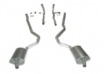 E20111 EXHAUST SYSTEM-STAINLESS STEEL-2 TO 2.5 INCH-SMALL BLOCK-MANUAL-WELDED MUFFLER-68-72