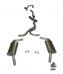 E20323 EXHAUST SYSTEM-ALUMINIZED-STOCK-2.25 INCH-HIDEAWAY-WITH CONVERTER-WITH A.I.R.-76