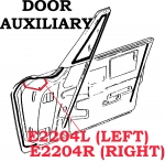 E2204L WEATHERSTRIP-DOOR AUXILIARY-USA-LEFT-64-67
