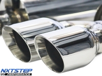E13438 EXHAUST-NXTSTEP POLISHED T304 STAINLESS STEEL-305 INCH DUAL WALL TIPS-CAT BACK-86-91