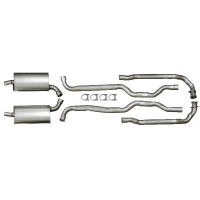 E1651 EXHAUST SYSTEM-ALUMINIZED-WITH 5 CHAMBER STANDARD STYLE MUFFLER-WITH TOOL TRAY-63