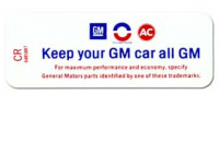 17935 DECAL-KEEP YOUR CAR ALL GM-M70-71