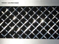 E21469 GRILLE-FRONT SIDE MARKER LIGHT-LASER MESH-POLISHED-STAINLESS STEEL-1 PAIR-97-04