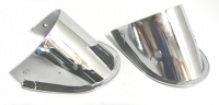 EC244BLEM BEZEL-EXHAUST-POLISHED AND CHROME PLATED-DIE CAST AS ORIGINAL-PAIR-BLEMISHED-68-69