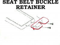 EC777 RETAINER-SEAT BELT BUCKLE-NO HOLES-IMPORT-64-66E