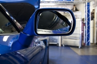 E21815 Trim Rings-Mirror-Side View-Auto Dim-W/ Carbon Fiber Corvette Script-7 colors-Pair-14-17
