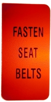 E6409 LENS-FASTEN SEAT BELTS-WARNING-72-76