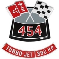 CHEVY/ CORVETTE TURBO-JET 454  425 HP AIR CLEANER DECAL 