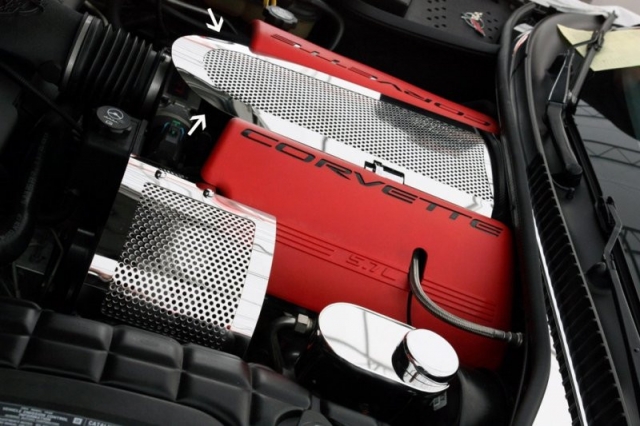 Corvette Plenum Cover Intake Manifold Perforated Stainless Steel Low ...