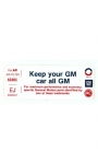 13515 DECAL-KEEP YOUR CAR ALL GM-75