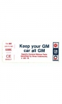13517 DECAL-KEEP YOUR CAR ALL GM-77