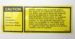 Click Here For Full Product Info 13632 LABEL-ALUMINUM WHEEL MOUNTING-80
