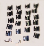21029 CLIP SET-UPPER AND LOWER WINDSHIELD MOLDING-COUPE-24 PIECES-63