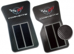 4875 MAT SET-RUBBER AND CARPET-WITH C-5 LOGO-BLACK-PAIR-68-82-NO LONGER AVAILABLE