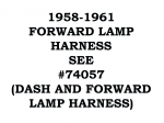 58-61-FORWARD-LAMP HARNESS-WIRE-FORWARD LAMP-58-61