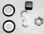 61097 NUT-LOCK WASHER-RETAINER-LOWER SHOCK-REAR-2 EACH-63-67