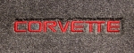 E15069R MAT SET-FLOOR-LLOYD'S VELOURTEX-WITH EMBROIDERED RED SCRIPT LOGO-COLORS-PAIR-91-95