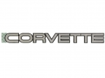 88888G EMBLEM-REAR LETTER UNIT-CORVETTE-BLACK-SILVER-84-90-DISCONTINUED