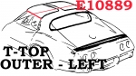 Click Here For Full Product Info E10889 WEATHERSTRIP-T TOP-OUTER-USA-LEFT-68-69