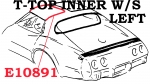 E10891 WEATHERSTRIP-T TOP-INNER-USA-LEFT-68-69