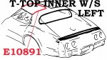 Click Here For Full Product Info E10891 WEATHERSTRIP-T TOP-INNER-USA-LEFT-68-69