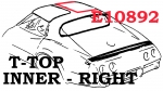 Click Here For Full Product Info E10892 WEATHERSTRIP-T TOP-INNER-USA-RIGHT-68-69
