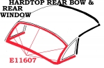 E11607 WEATHERSTRIP-HARDTOP-REAR BOW AND REAR WINDOW-USA-61-62