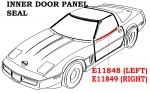 E11848 SEAL-INNER DOOR PANEL-USA-LEFT-90-96