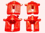 E12821S CALIPER SET-BRAKE-REBUILT-RED-EXCHANGE-4 PIECES-84-87