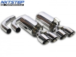 E13437 EXHAUST-NXTSTEP POLISHED T304 STAINLESS STEEL-305 INCH DUAL WALL TIPS-CAT BACK-84-85