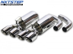 E13438 EXHAUST-NXTSTEP POLISHED T304 STAINLESS STEEL-305 INCH DUAL WALL TIPS-CAT BACK-86-91