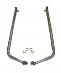 E13446 PIPE SET-EXHAUST-SIDE-ALUMINIZED-ORIGINAL SOUND-2 INCH-SMALL BLOCK-327-63-67