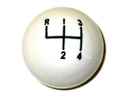 E13460 KNOB-SHIFT-WHITE-WITH 4 SPEED PATTERN-56-62