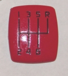 E13713 BUTTON COVER-SHIFTER KNOB-6 SPEED-RED-97-04