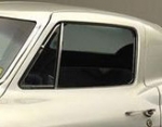 E14633 GLASS-SIDE DOOR-TINTED-COUPE-WITH DATE CODE-LEFT-63-67