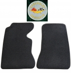 Click Here For Full Product Info E14832L MAT SET-FLOOR-80-20 LOOP-WITH EMBROIDERED CORVETTE CIRCLE LOGO-COLORS-PAIR-58