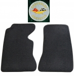 Click Here For Full Product Info E14833L MAT SET-FLOOR-80-20 LOOP-WITH EMBROIDERED CORVETTE CIRCLE LOGO-COLORS-PAIR-59-60
