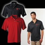 E15473 SHIRT-POLO-GRAND SPORT CORVETTE EMBROIDERED EMBLEM-100% POLYESTER-BLACK