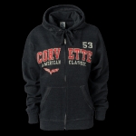 E15532 SWEATSHIRT-MENS-HOODED-ZIP-HEATHER BLACK-BLENDED COTTON