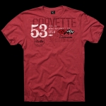 Click Here For Full Product Info E15606 SHIRT-CROSS FLAG-EMBROIDERED APPLIQUE C1 CORVETTE FLAGS-RED