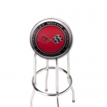 Click Here For Full Product Info E15767 STOOL-CORVETTE CROSSFLAGS COUNTER STOOL-3 HEIGHTS