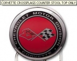 Click Here For Full Product Info E15771 STOOL TOP-CROSSFLAG CORVETTE COUNTER STOOL TOP ONLY