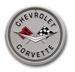 Click Here For Full Product Info E15780 SIGN-EARLY CORVETTE CROSSFLAGS